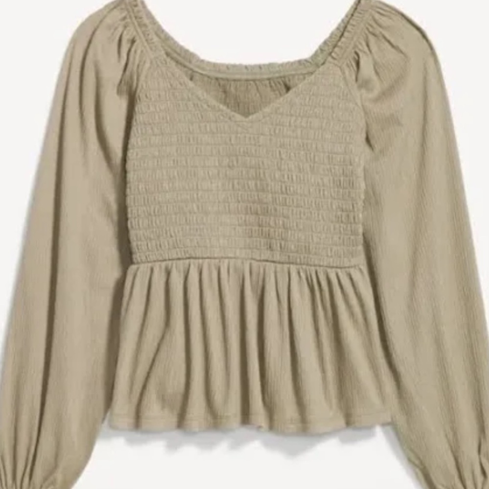 Medium Old Navy Blouse with Cuffed Sleeves. Beautiful olive color.